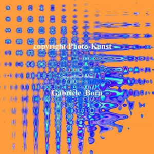 Sommerblumen abstrakt in blau