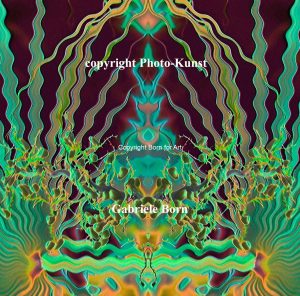 Komposition aus Palmenblättern